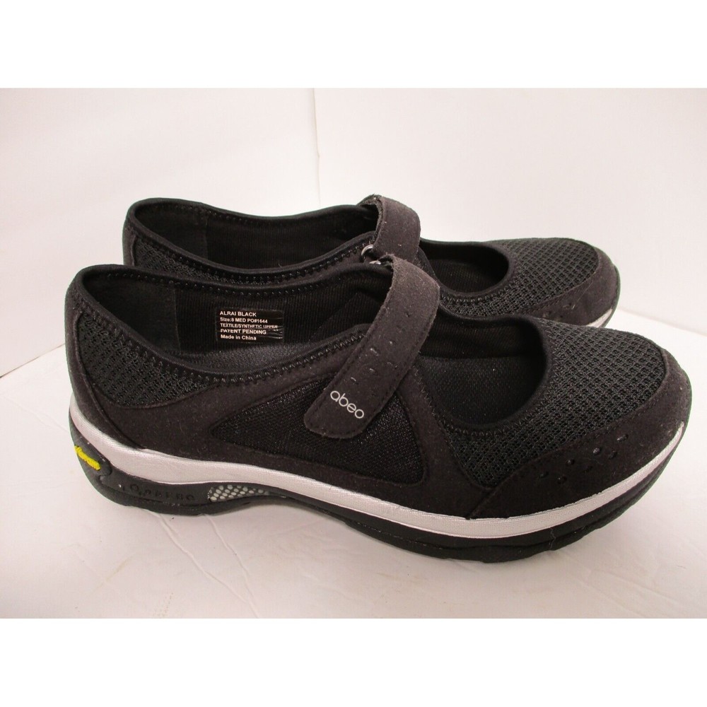 Abeo Aero Alrai Black Mary Jane Walking Shoes Vibram Womens Size 8m Comfort 1644